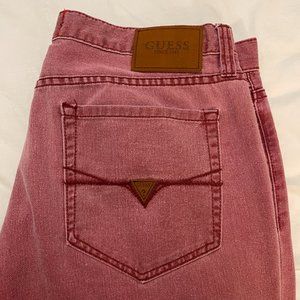 Guess red regular slim McCrae fit jeans 30W 40L